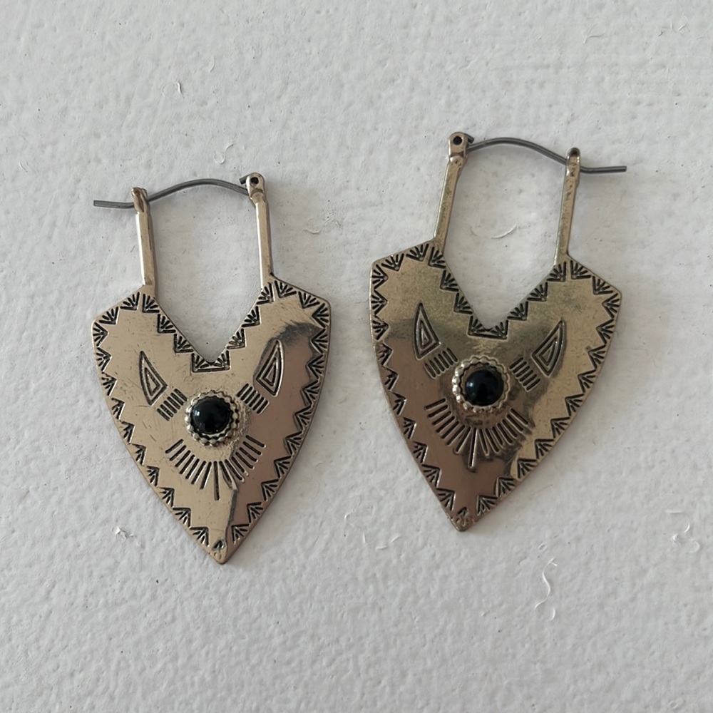 Silver Boho Earrings - Picture 1 of 4